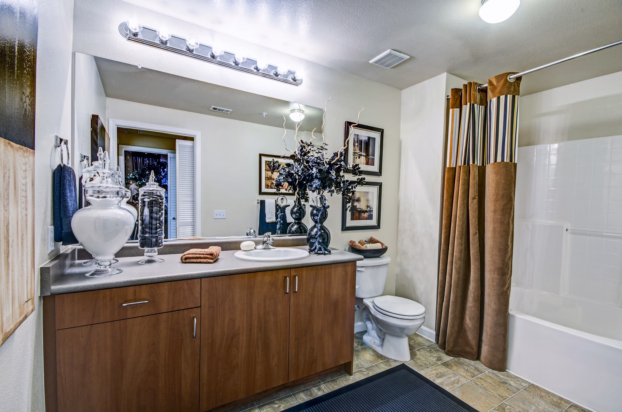 Modern bathroom with sleek fixtures at Ridgestone Apartments