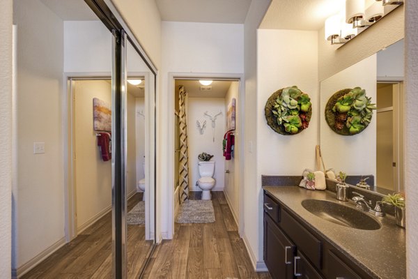 Modern bathroom with sleek fixtures at Solana Ridge Apartments