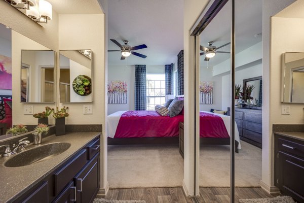 Modern bathroom with sleek fixtures at Solana Ridge Apartments