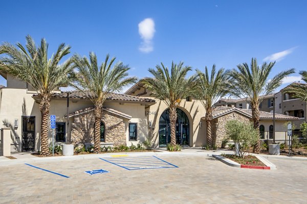 Clubhouse and leasing office with modern design at Sorano Apartments