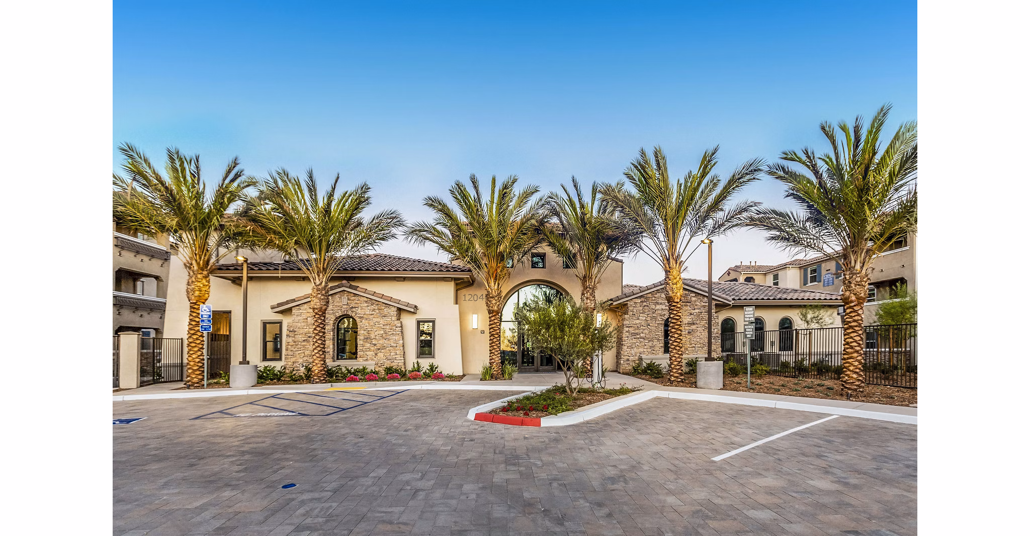 Welcoming clubhouse and modern leasing office at Sorano Apartments offering luxury living experiences