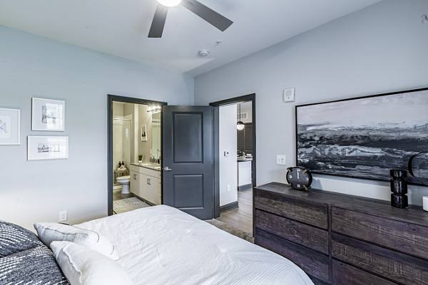bedroom at The Louis Apartments