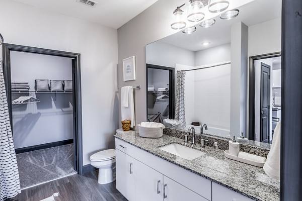 bathroom at The Louis Apartments