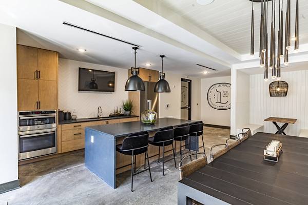 clubhouse kitchen at The Louis Apartments