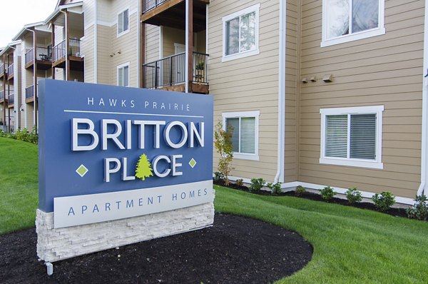 Signage at Britton Place Apartments: Elegant signage for a welcoming community in Lacey