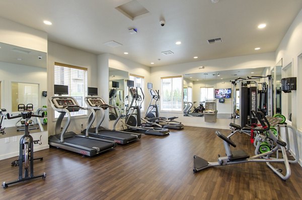 fitness center at Britton Place Apartments