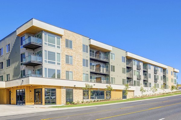 exterior at The Plaza at Pikes Peak Apartments 