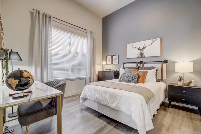 bedroom at The Plaza at Pikes Peak Apartments 