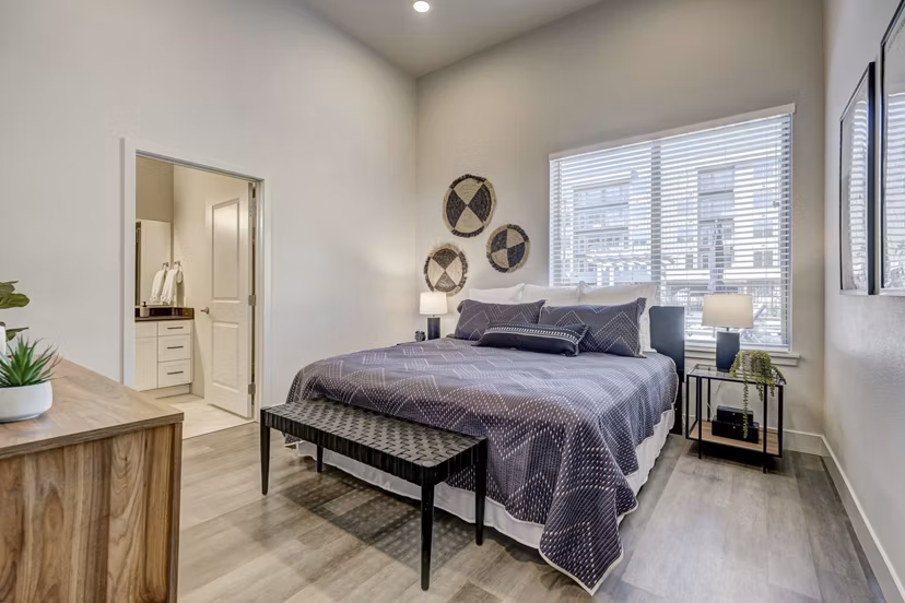 bedroom at The Plaza at Pikes Peak Apartments 