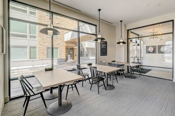 The Plaza at Pikes Peak: Modern clubhouse with stylish decor in our luxury apartment community
