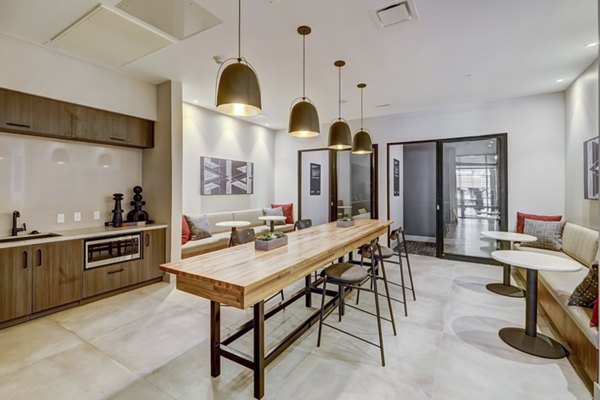 Clubhouse with modern design at The Plaza at Pikes Peak Apartments