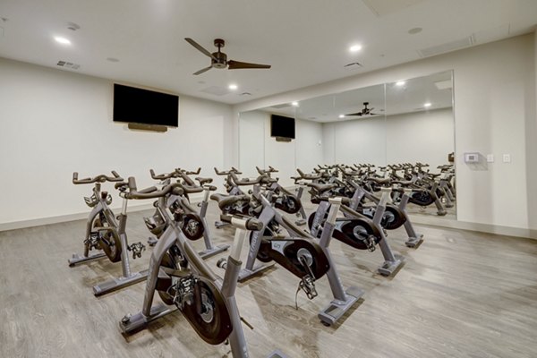 yoga/spin studio at The Plaza at Pikes Peak Apartments