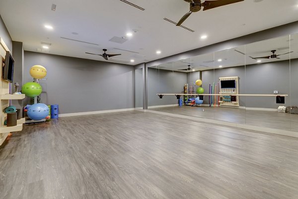 yoga/spin studio at The Plaza at Pikes Peak Apartments