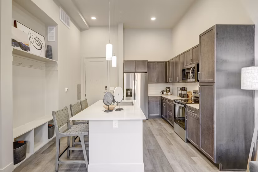 kitchen at The Plaza at Pikes Peak Apartments 