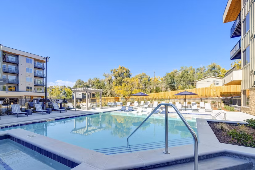 pool at The Plaza at Pikes Peak Apartments 