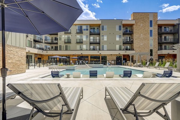pool at The Plaza at Pikes Peak Apartments 