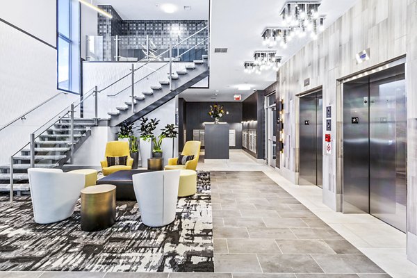 clubhouse/lobby at The Park at Woodbridge Station Apartments