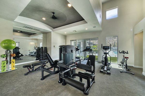 fitness center at Mountainside Apartments