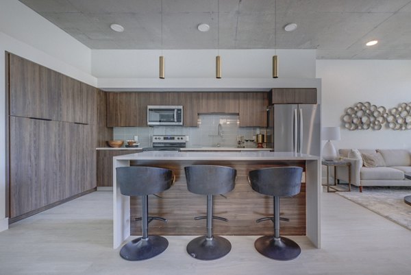 kitchen at The Charles Apartments