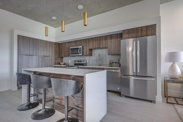 kitchen at The Charles Apartments