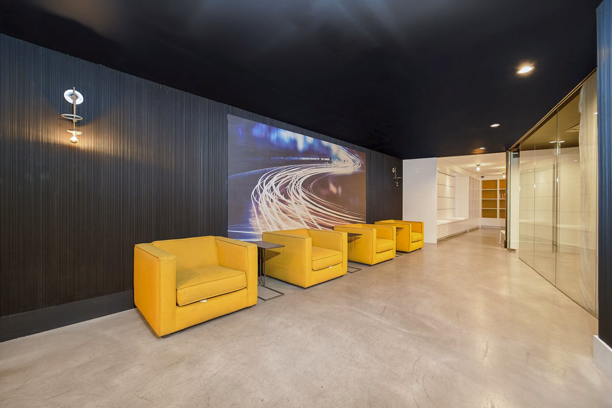 Elegant clubhouse with modern design elements at 1209 Dekalb Apartments