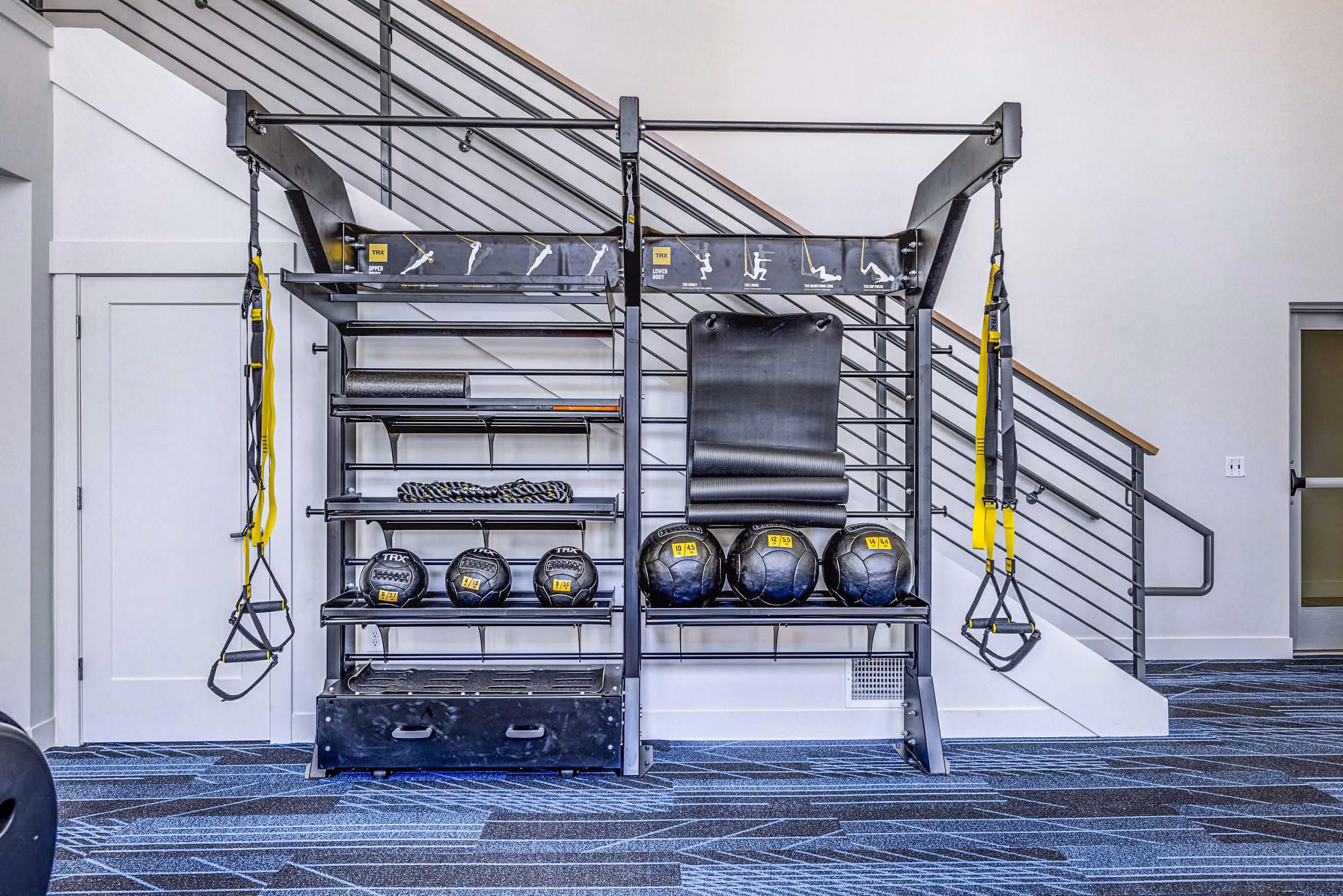 Modern fitness center with state-of-the-art equipment at Bravada 193 Apartments