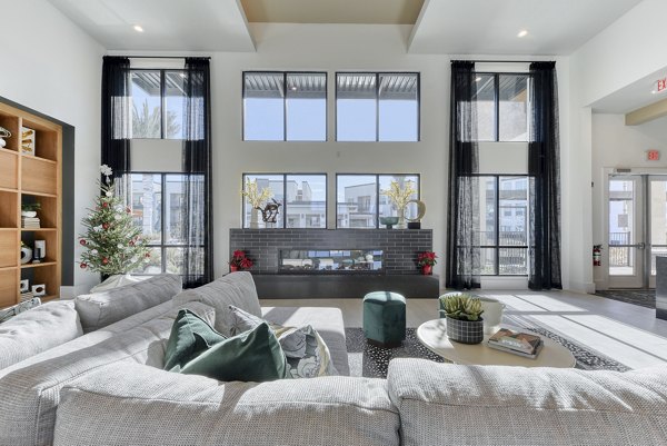 Spacious clubhouse with contemporary design at Moderno Apartments
