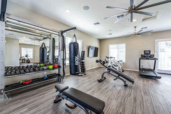 fitness center at Vlux at Queen Creek Apartments