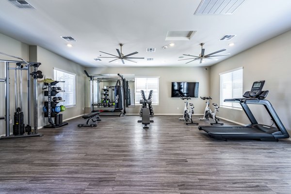 fitness center at Vlux at Queen Creek Apartments