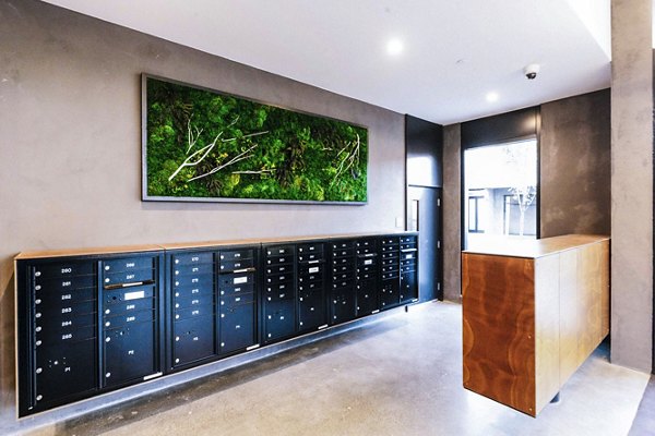 Aquatic I Apartments: Modern clubhouse with dedicated mail room, providing luxury amenities for residents