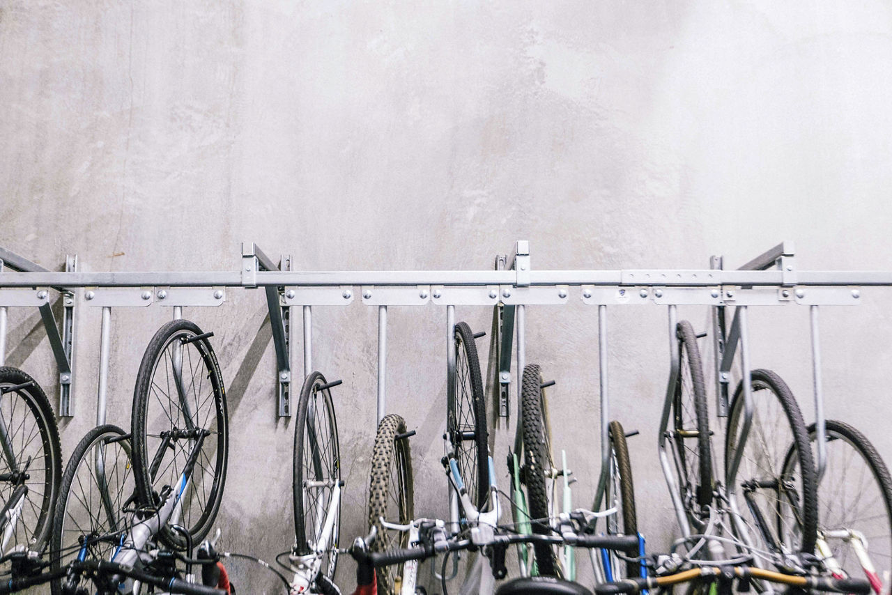 Bike room at Aquatic Fourth Street