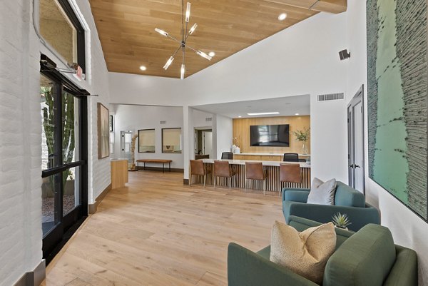 Clubhouse with modern amenities at La Privada Apartments, luxury living by Greystar in a vibrant community setting