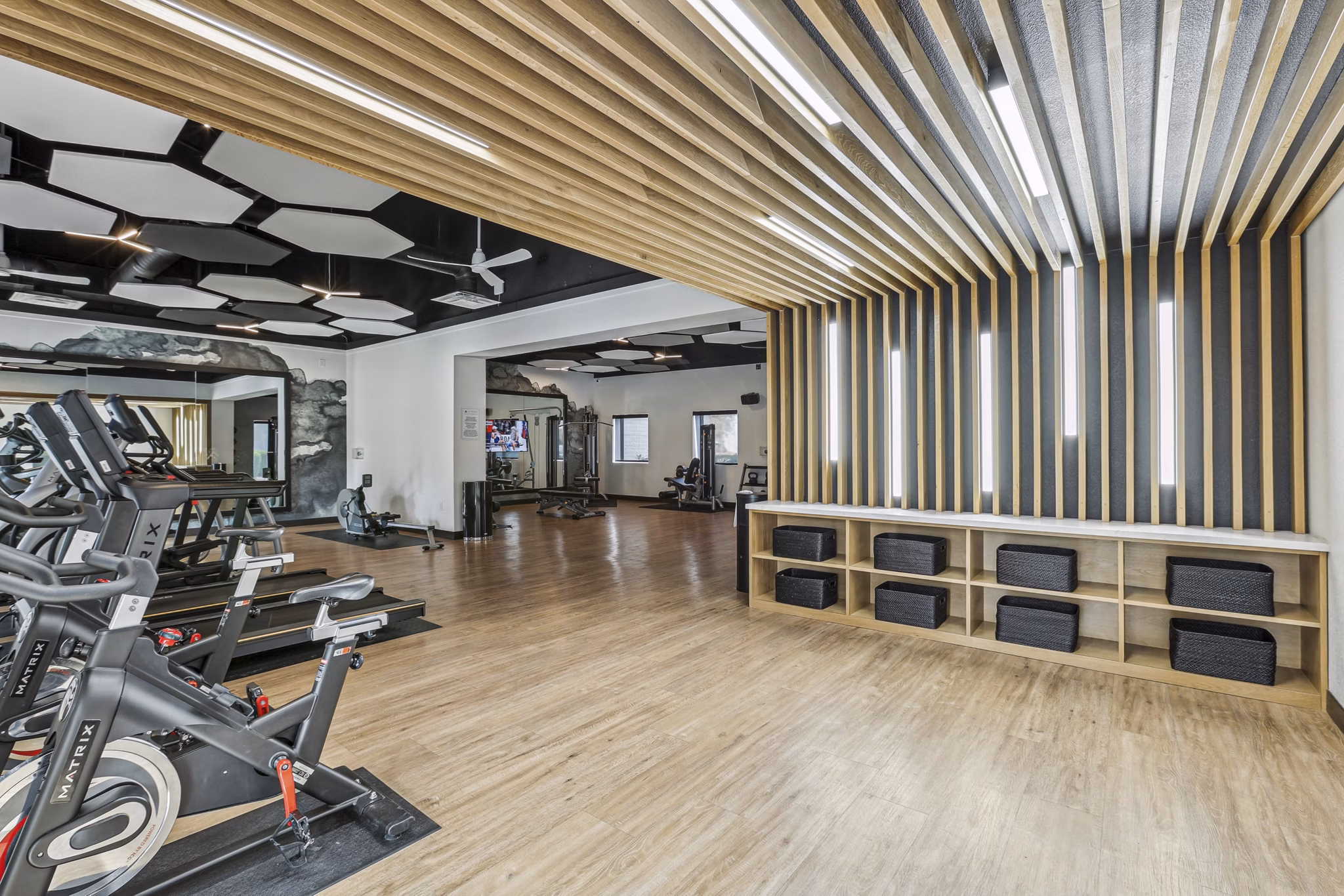 fitness center at La Privada Apartments
