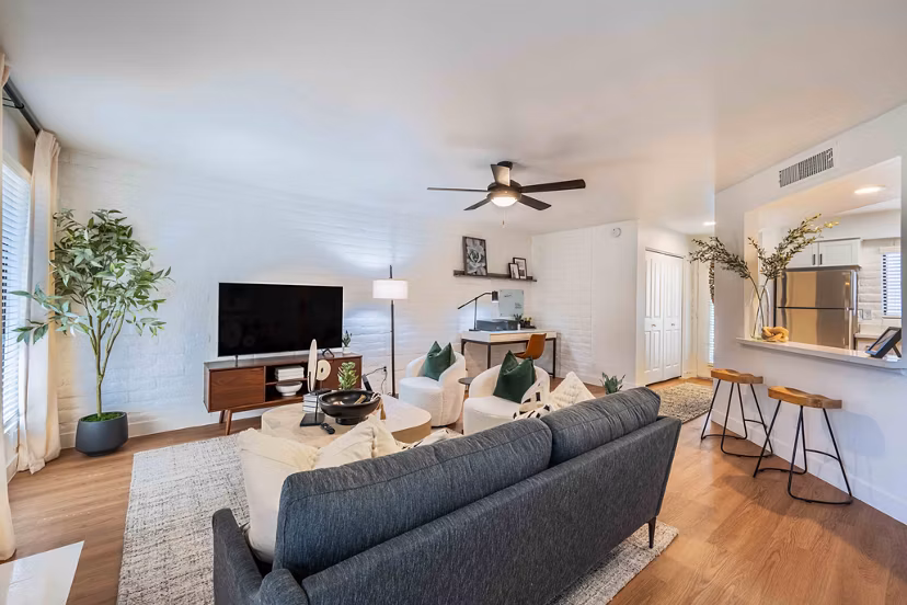 living room at La Privada Apartments