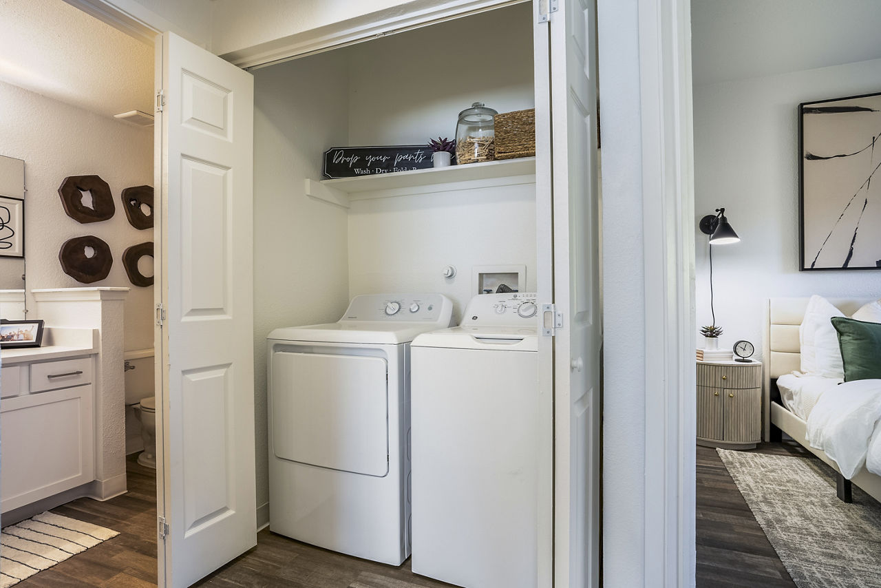 Laundry room at The Aubry
