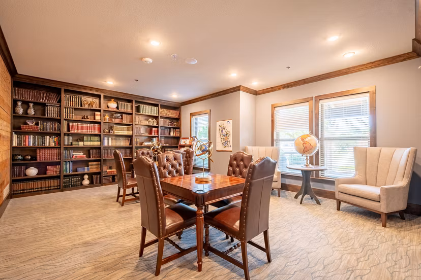 Meeting facility featuring modern design and tech amenities at Larkspur at Twin Creeks Apartments