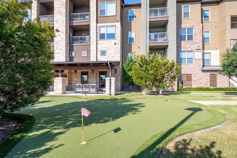 Outdoor sport court at Larkspur at Twin Creeks Apartments offering recreational space for residents