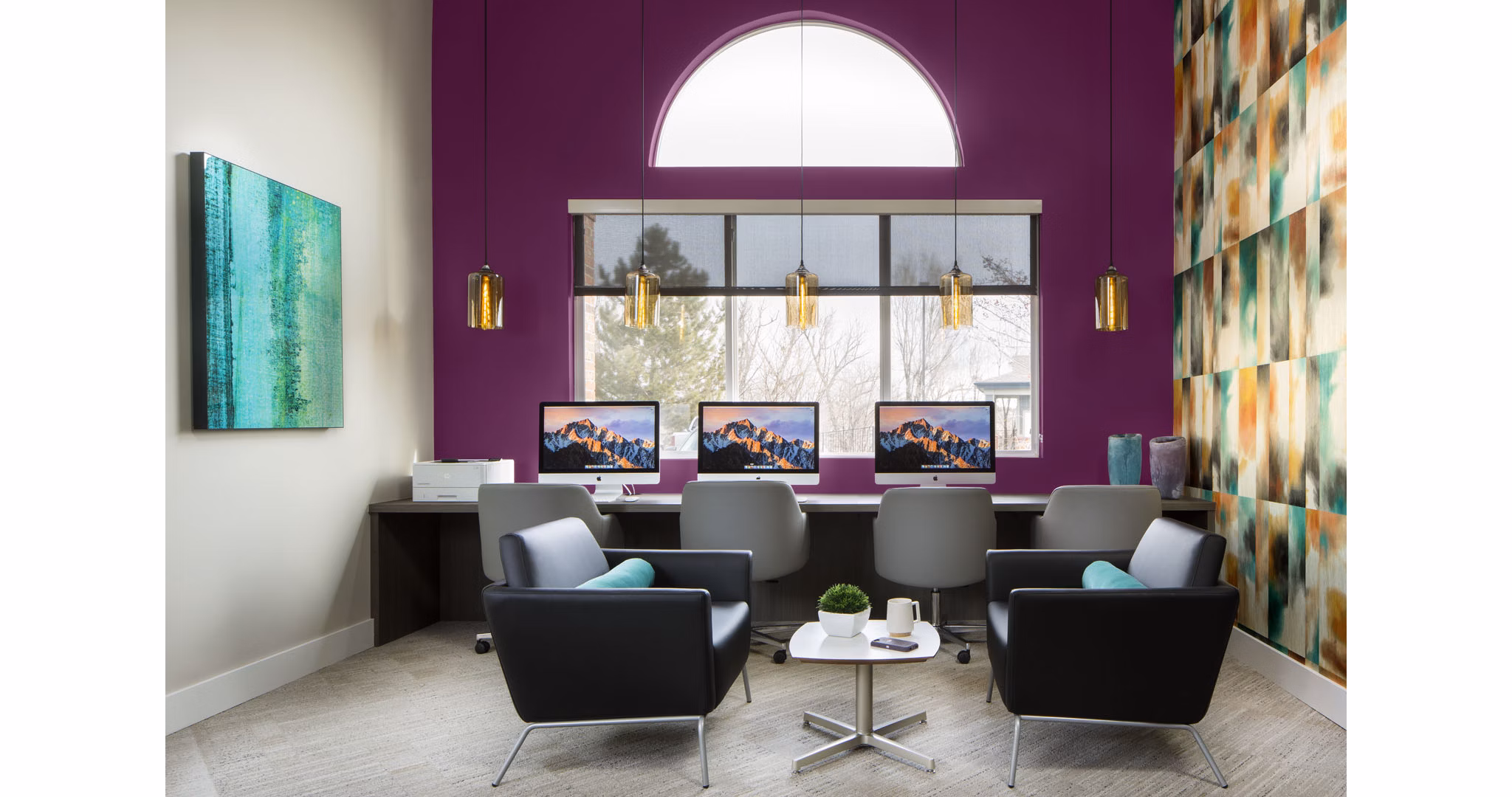 business center at Highline at Cherry Creek Apartments