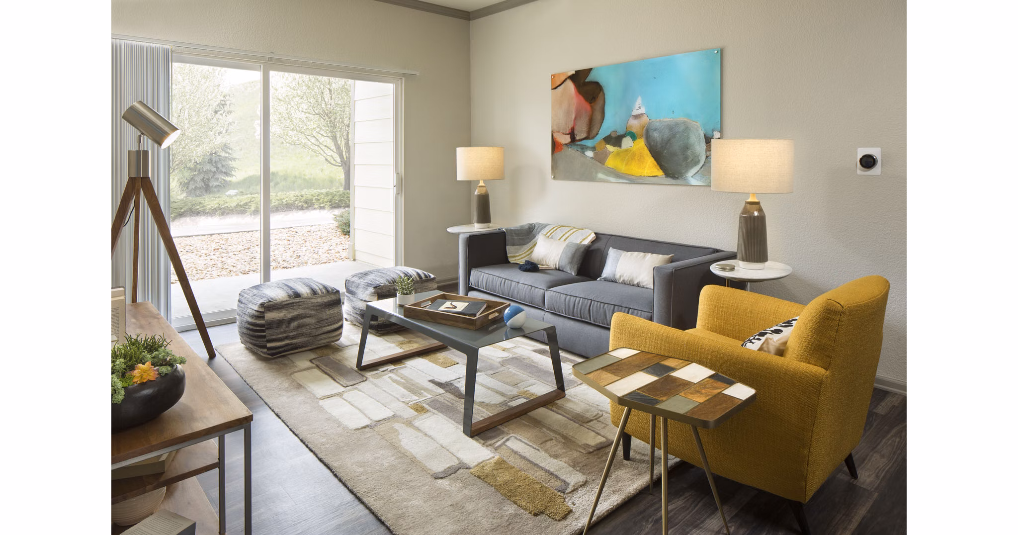 living room at Highline at Cherry Creek Apartments
