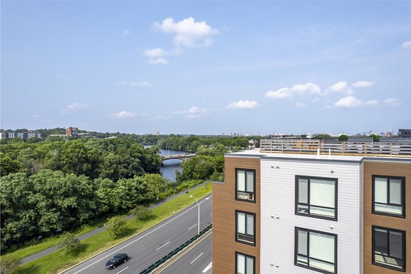 View at 1550: Luxury riverfront apartments on the Charles featuring modern design and premium amenities