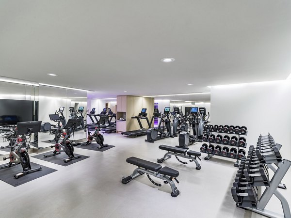 fitness center at Rigby Apartments