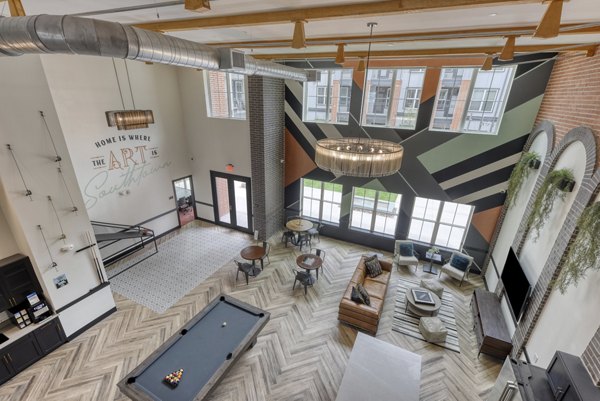 Clubhouse at Art House SATX featuring modern design and lounge spaces