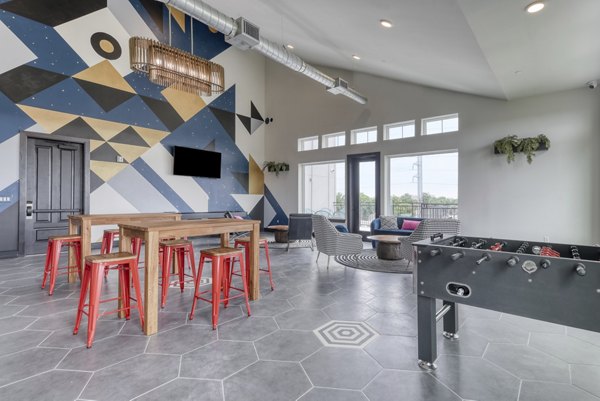 Clubhouse at Art House SATX: Stylish lounge and seating area providing comfort for residents of luxury apartments in San Antonio