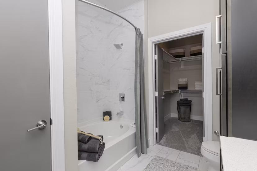 Modern bathroom with sleek fixtures at Canal 1535 Apartments
