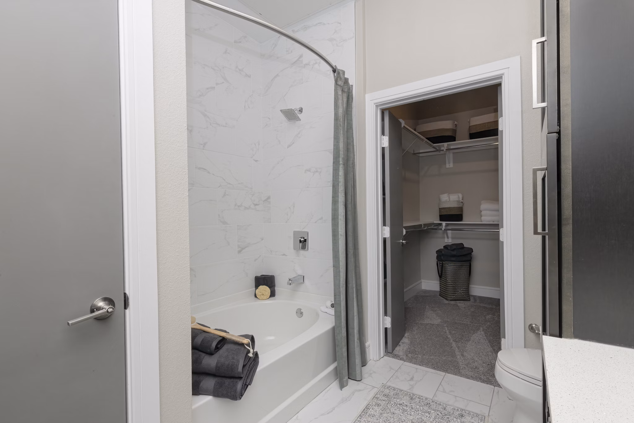 Modern bathroom with sleek fixtures at Canal 1535 Apartments