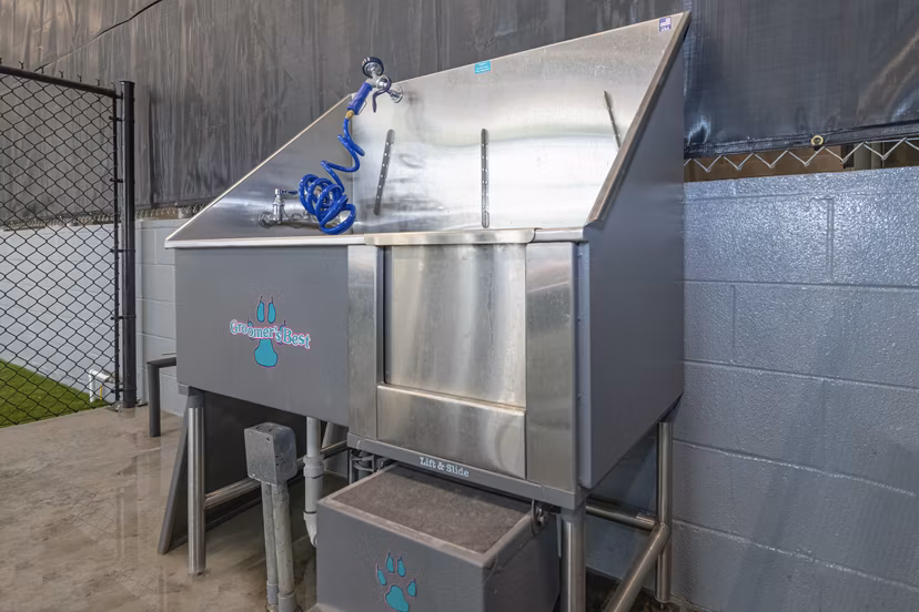 Convenient dog wash station at Canal 1535 Apartments, ideal for pet-friendly living spaces