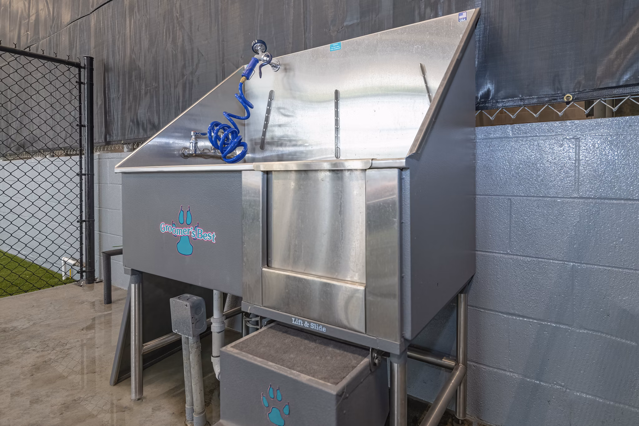 Convenient dog wash station at Canal 1535 Apartments, ideal for pet-friendly living spaces