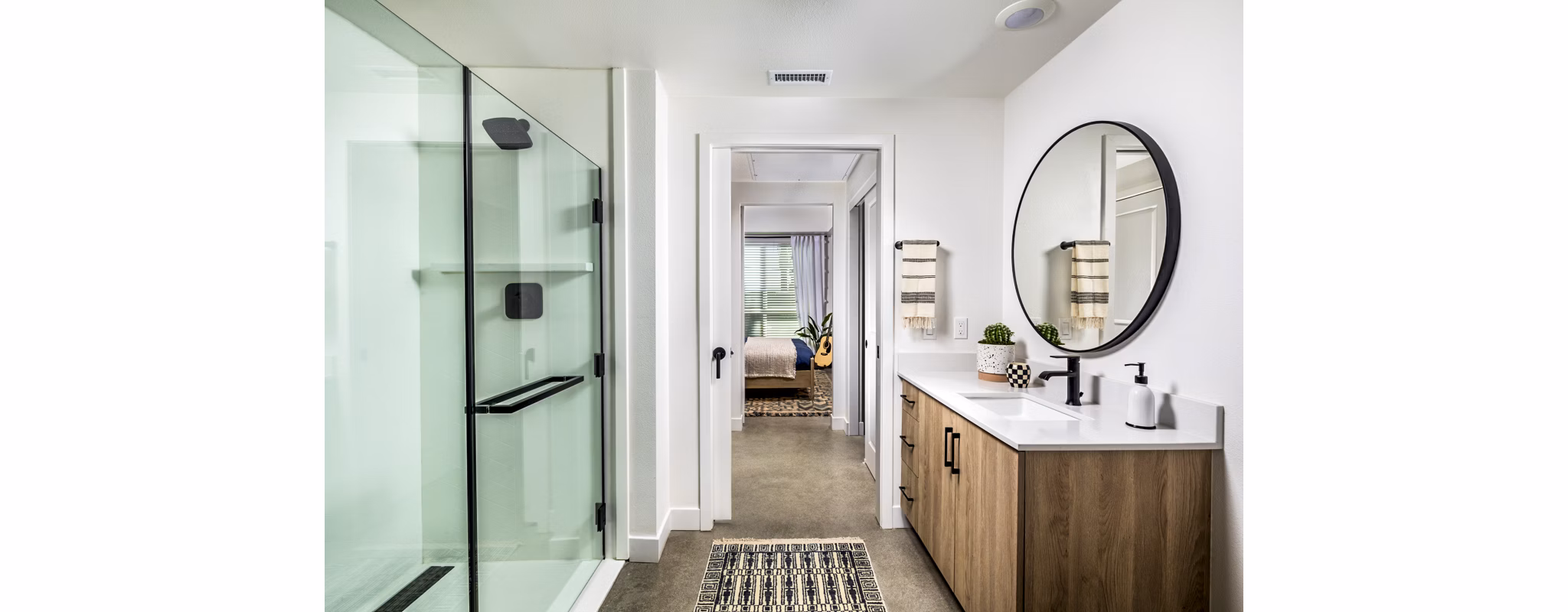 Bathroom featuring modern fixtures in Silo Apartments luxury apartments