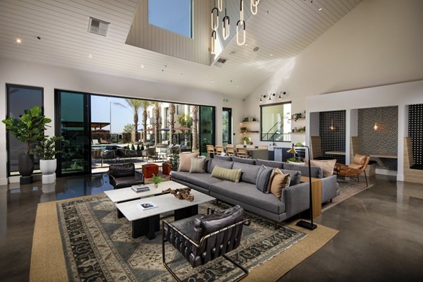 Modern clubhouse with contemporary design at Silo Apartments, perfect for social gatherings and events