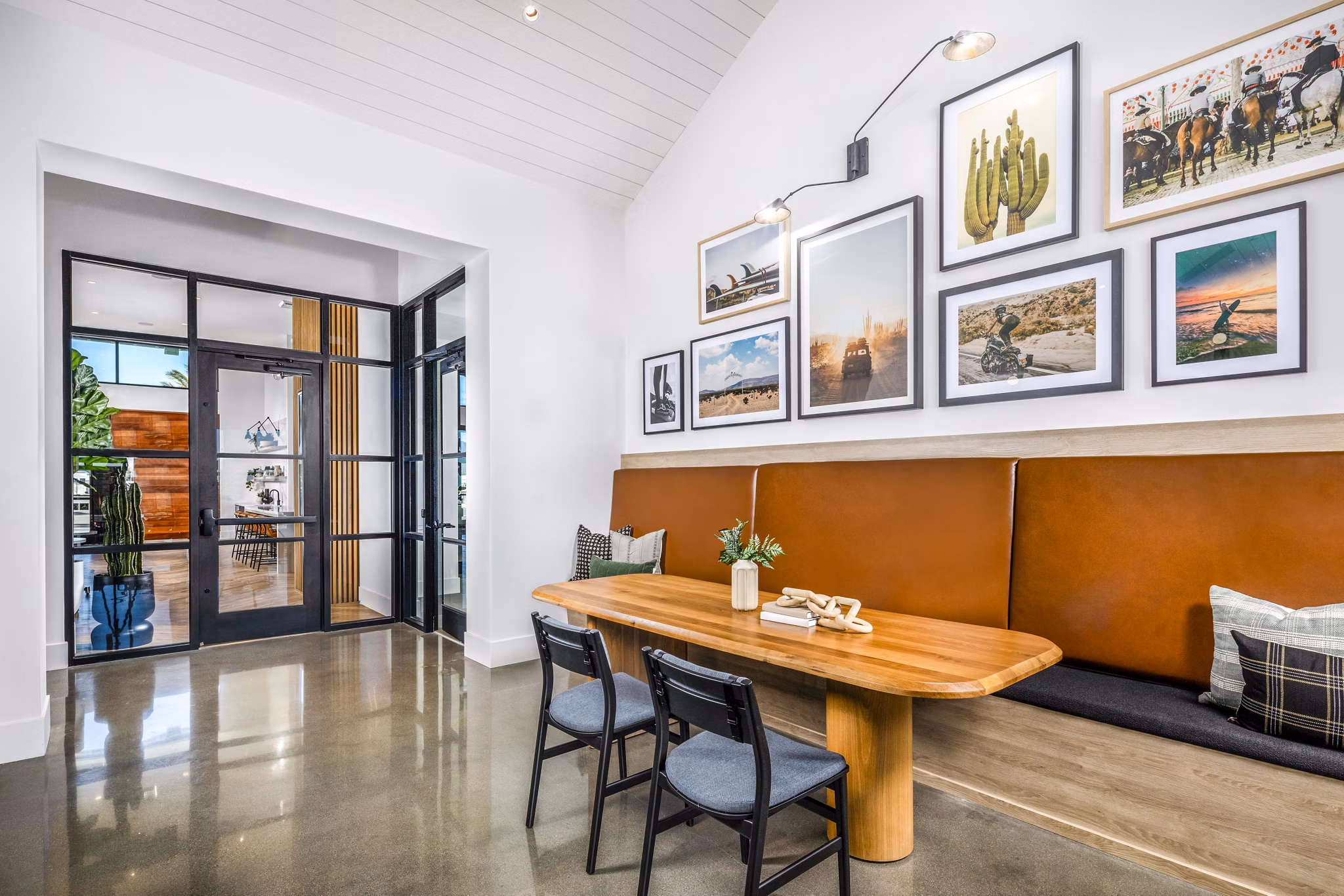 Silo Apartments: Modern clubhouse featuring spacious seating areas and contemporary design in the heart of the community